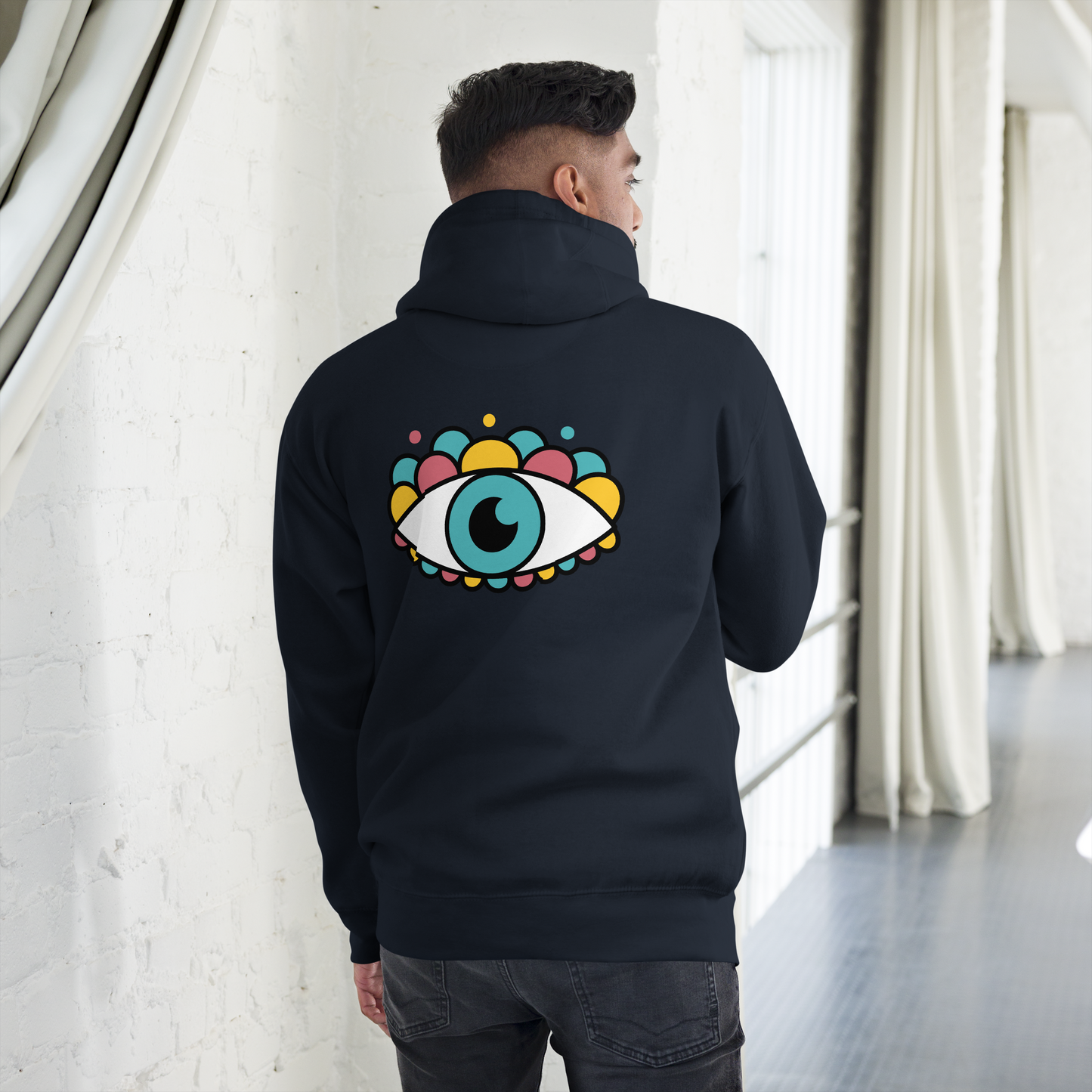 BRODÉ EYE 👁️🗨️ HOODIE UNISEX - OPEN YOUR EYES - 100% coton - 3 couleurs