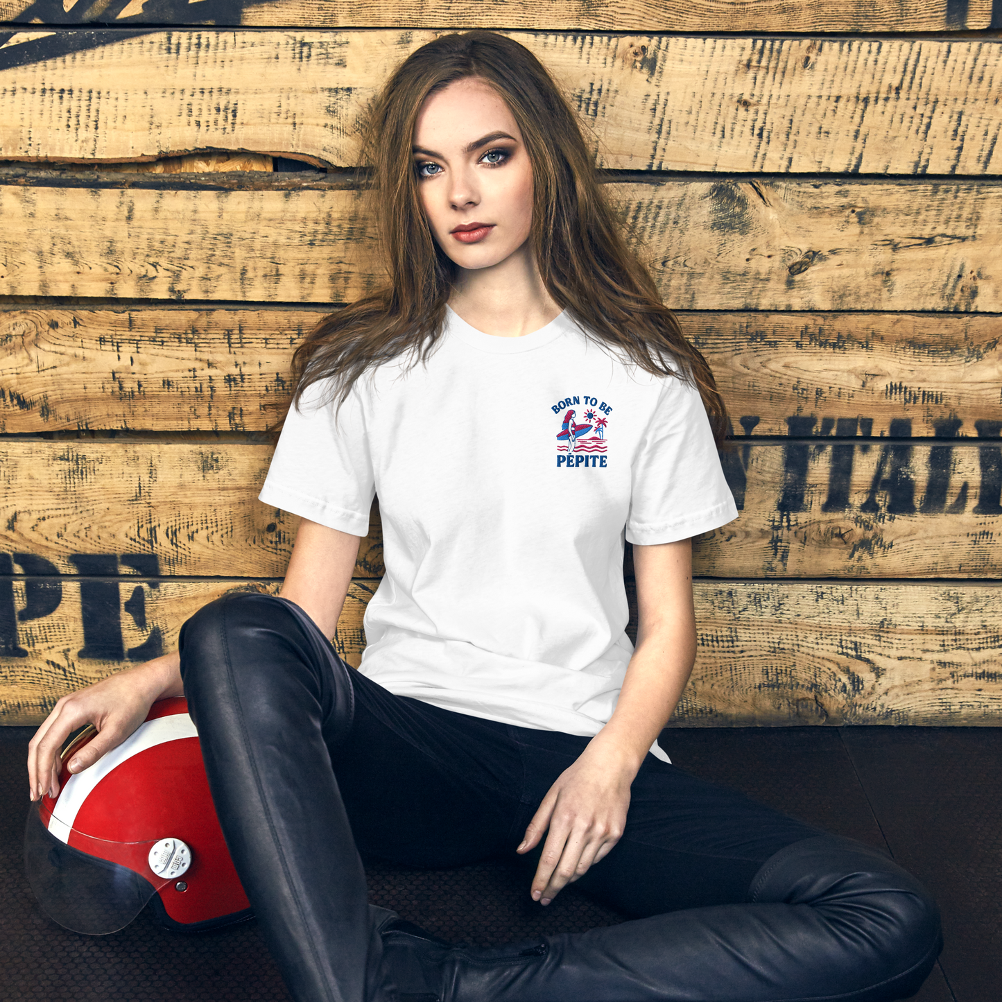 BORN TO BE PÉPITE - T-shirt Brodé - Collection été - Unisexe