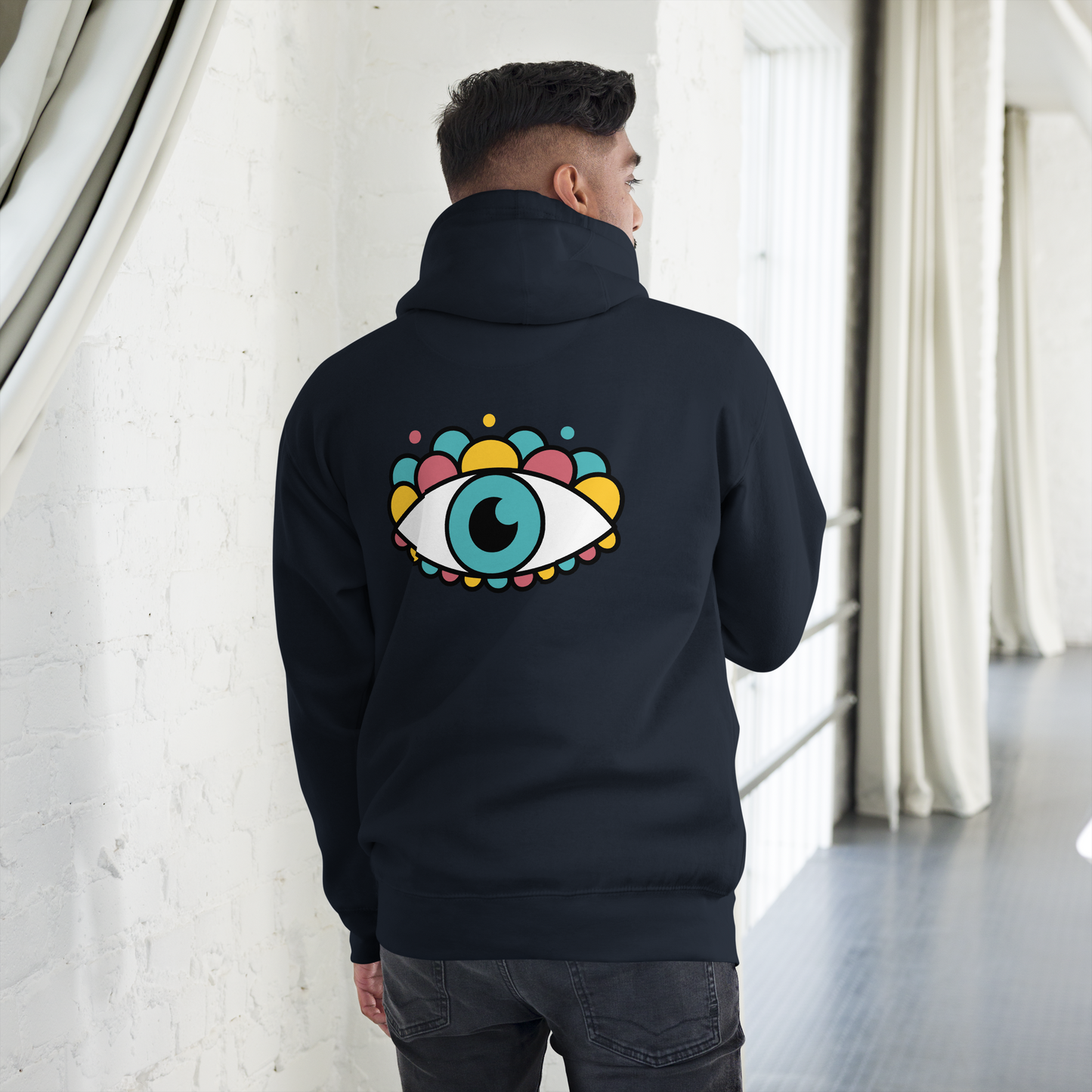 BRODÉ EYE 👁️‍🗨️ HOODIE UNISEX - NOUVELLE COLLECTION - OPEN YOUR EYES - 100% coton - 3 couleurs