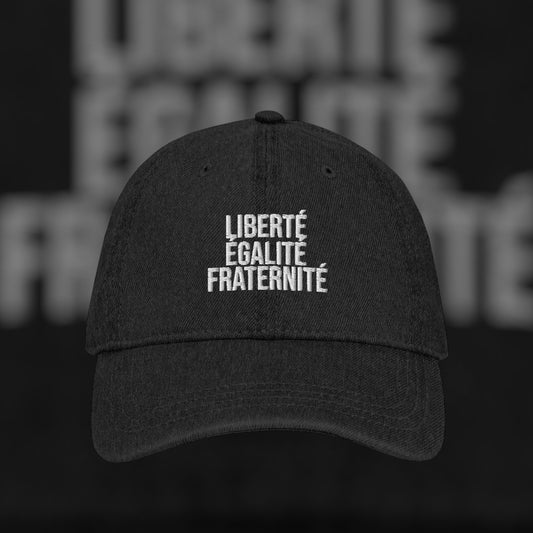 LIBERTÉ, ÉGALITÉ, FRATERNITÉ - CASQUETTE UNISEX - BRODÉ