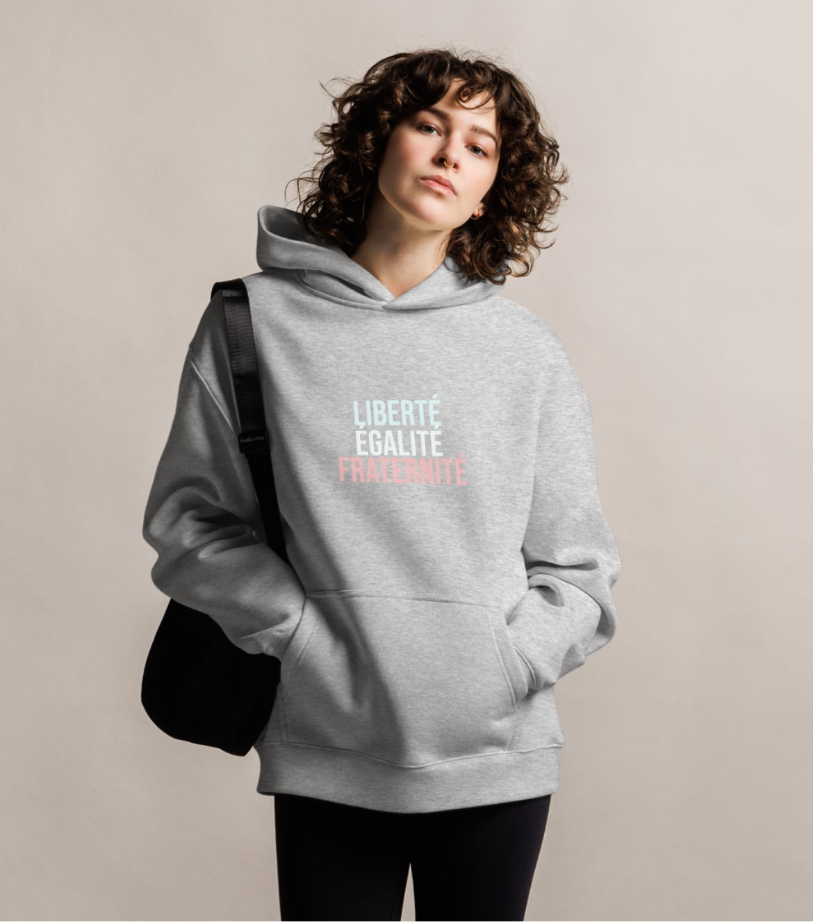 LIBERTÉ, ÉGALITÉ, FRATERNITÉ - UNISEX HOODIE OVERSIZE