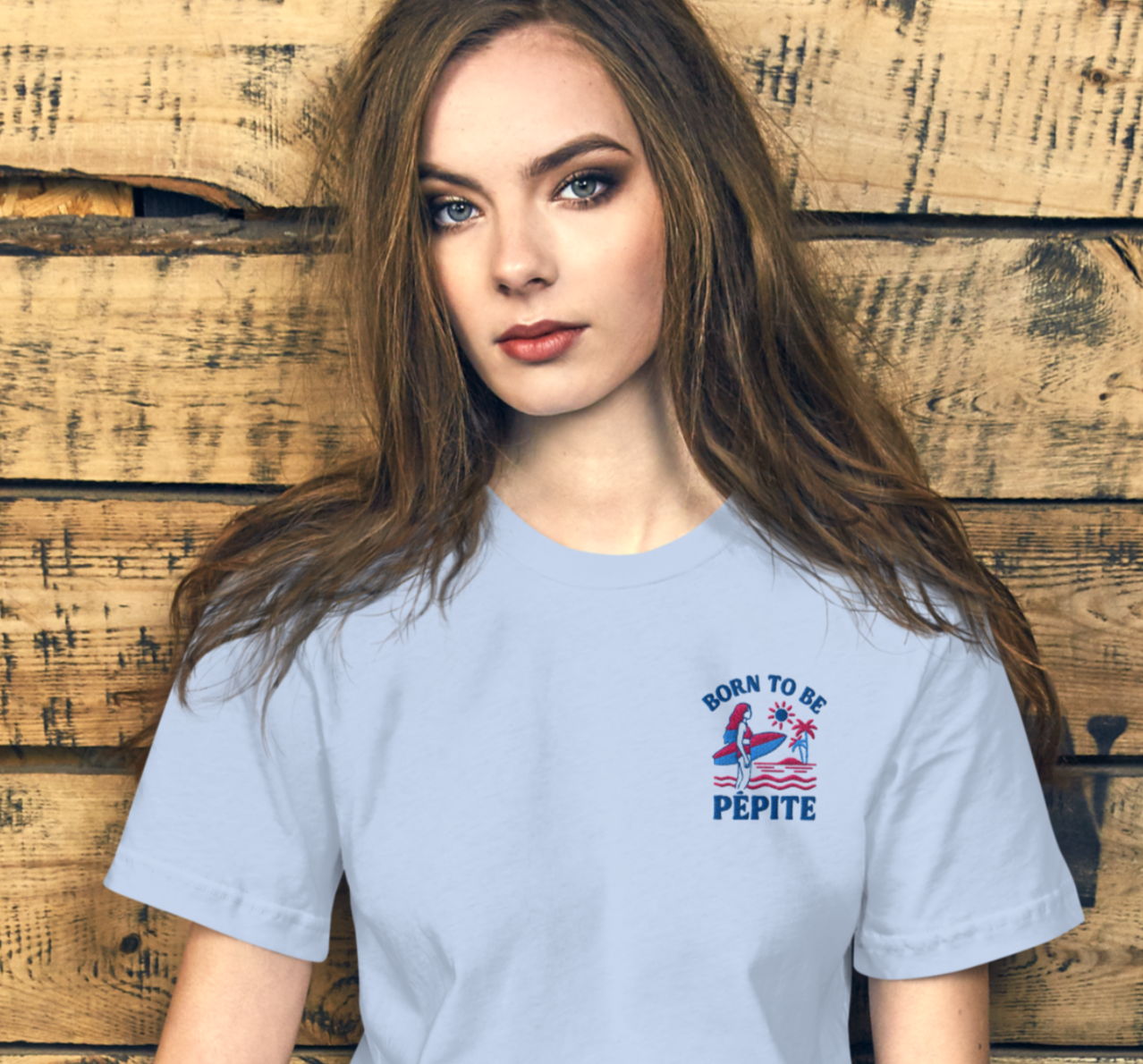 T-shirt brodé - Born to be Pépite
