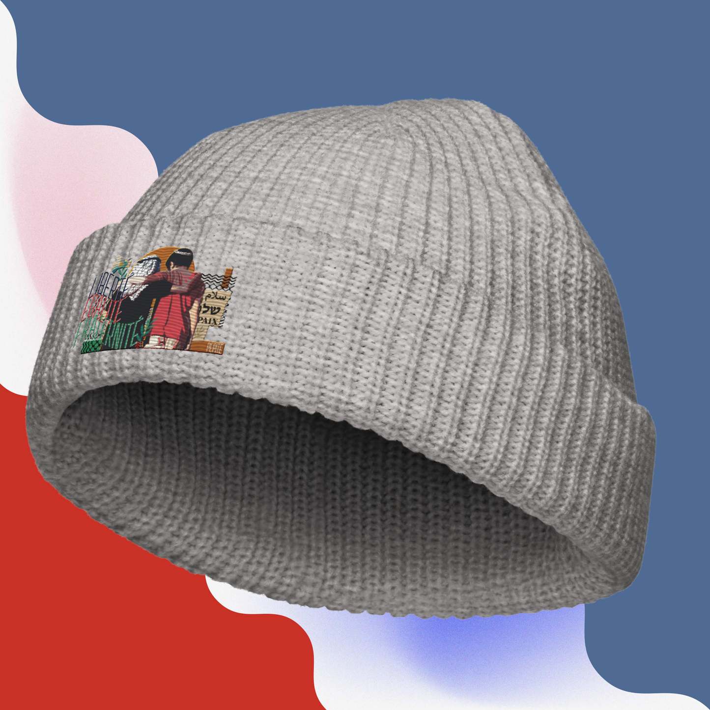 Collection Hiver 2025 - “Liberté, Égalité, Fraternité” - Disponible en 4 couleurs (coupe bonnet de pêcheur / design brodé)