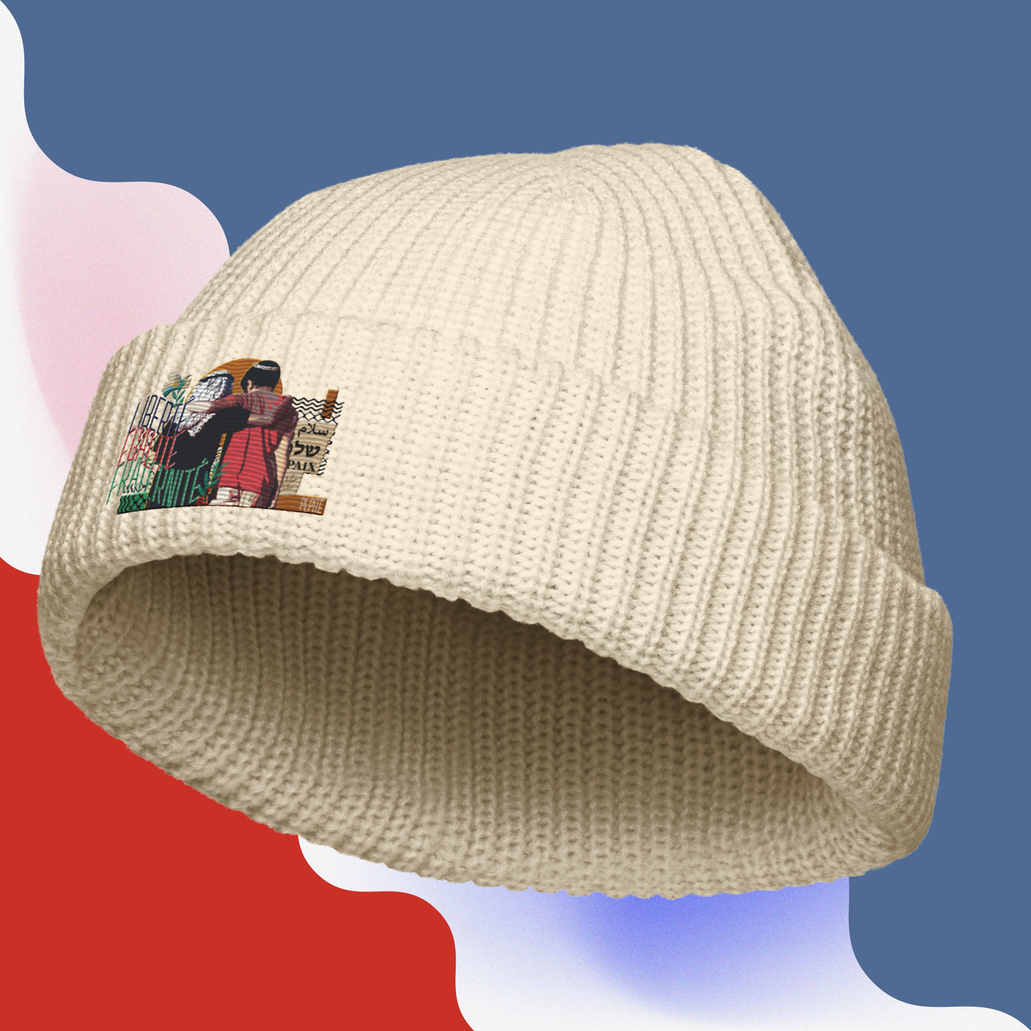 Collection Hiver 2025 - “Liberté, Égalité, Fraternité” - Disponible en 4 couleurs (coupe bonnet de pêcheur / design brodé)