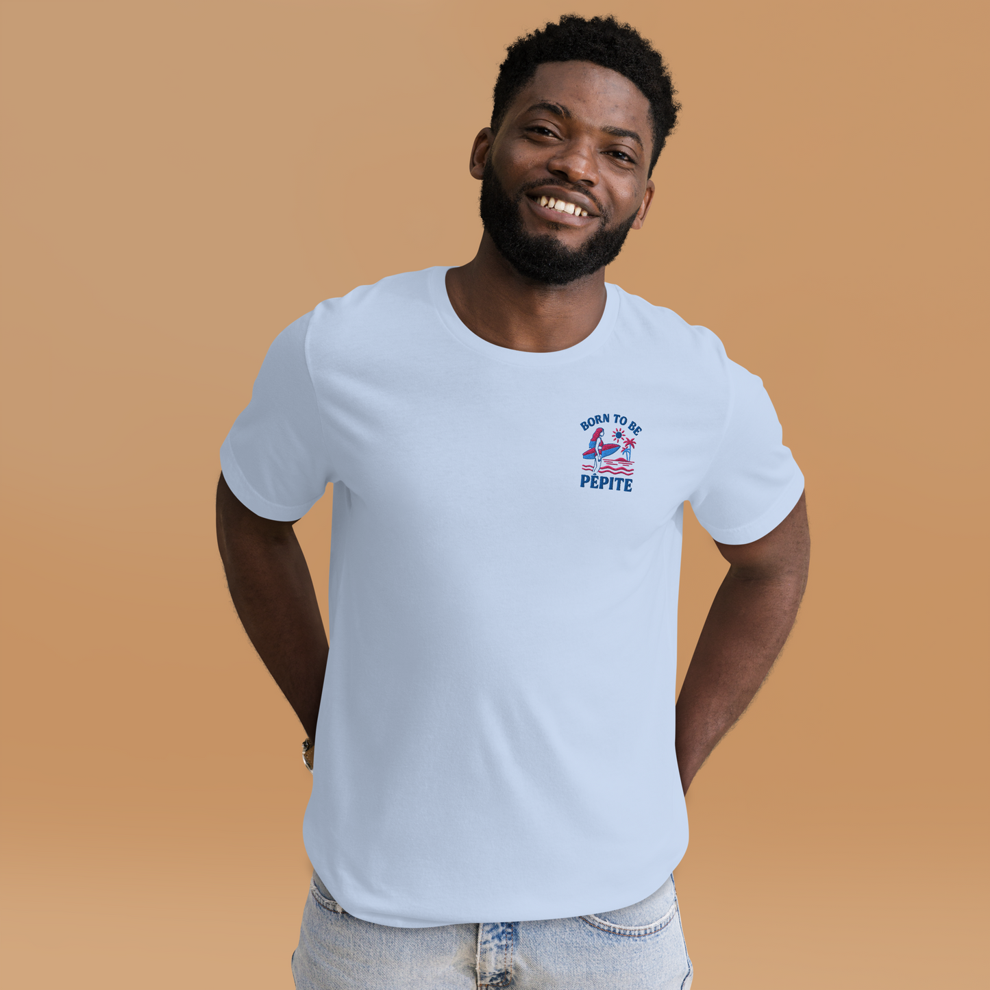 BORN TO BE PÉPITE - T-shirt Brodé - Collection été - Unisexe