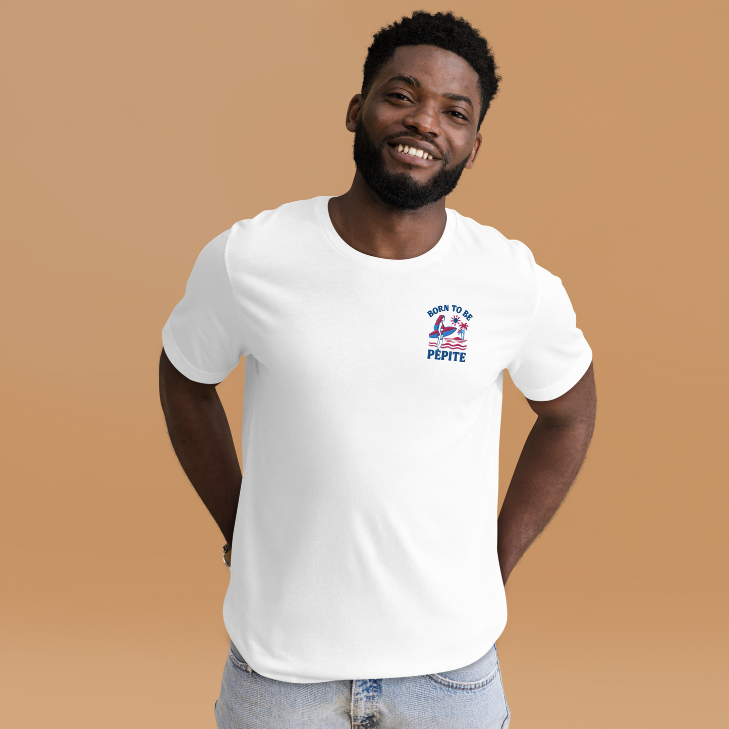BORN TO BE PÉPITE - T-shirt Brodé - Collection été - Unisexe