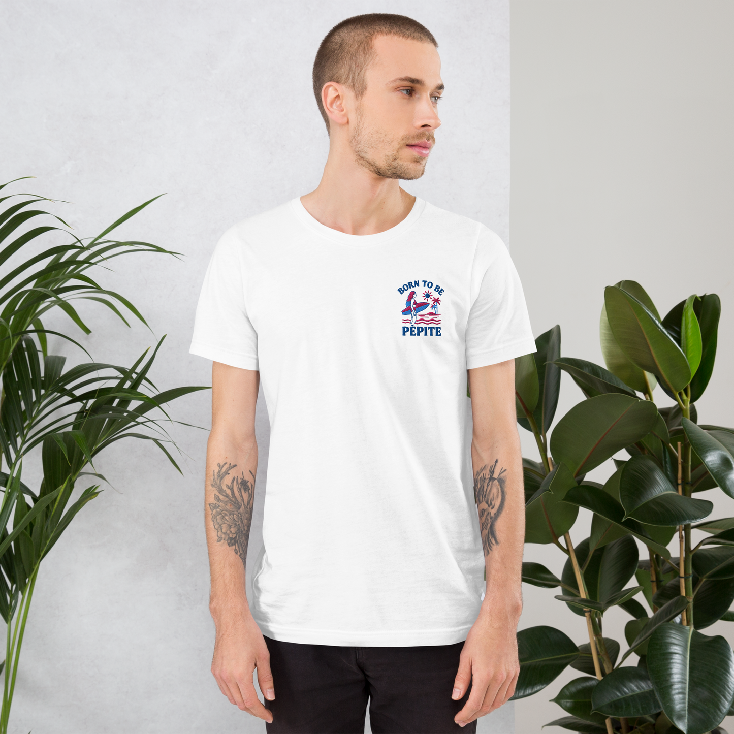 BORN TO BE PÉPITE - T-shirt Brodé - Collection été - Unisexe